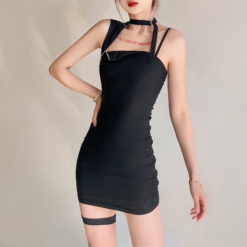 Midnight Caution To The Wind Mini Dress